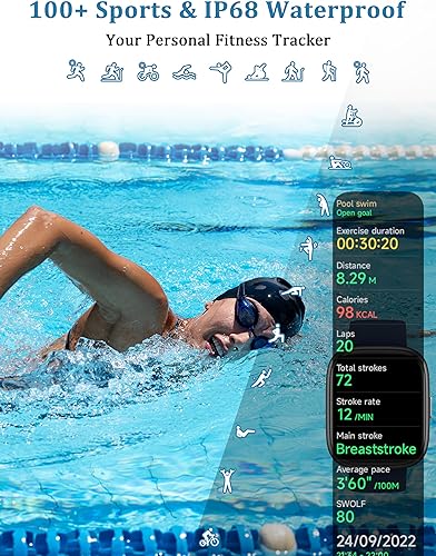 Miniatura 6 de Reloj inteligente, Alexa integrado, para responderhacer llamadas de 1.732 in, reloj inteligente para mujeres y hombres, reloj deportivo de 1.83