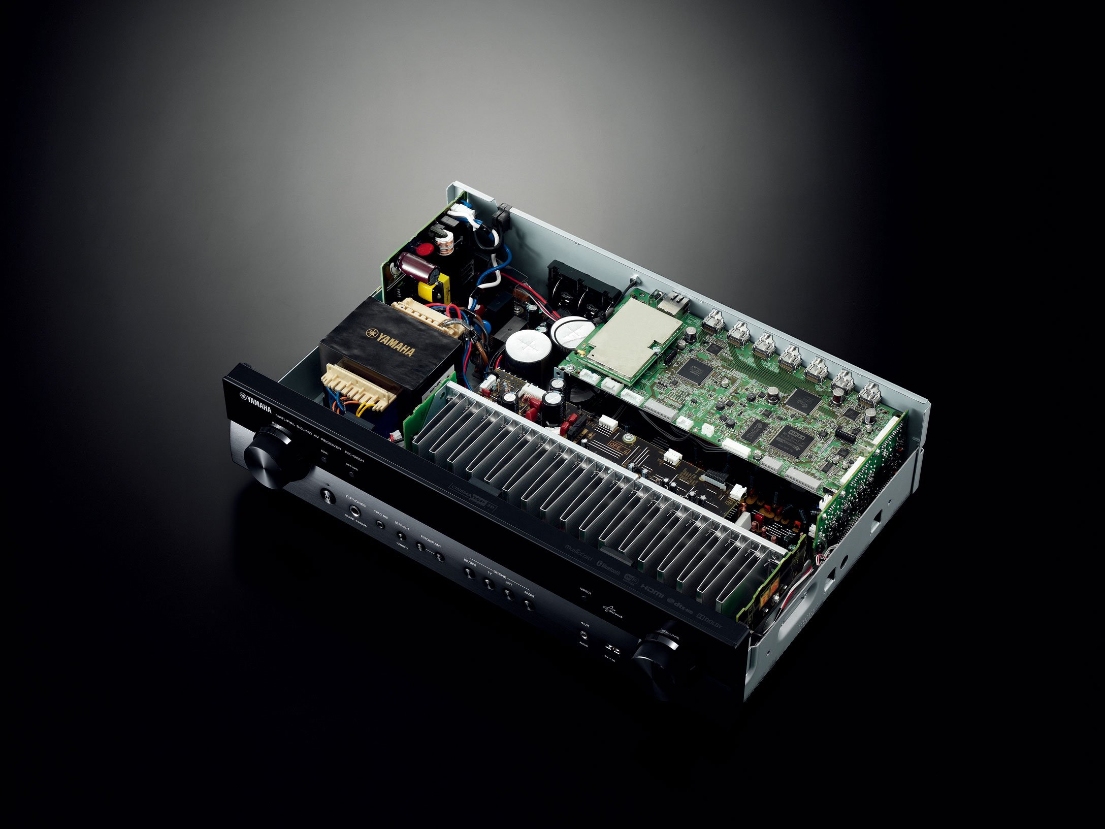 Yamaha RX-S601 Sintoamplificatore AV Sottile, Nero