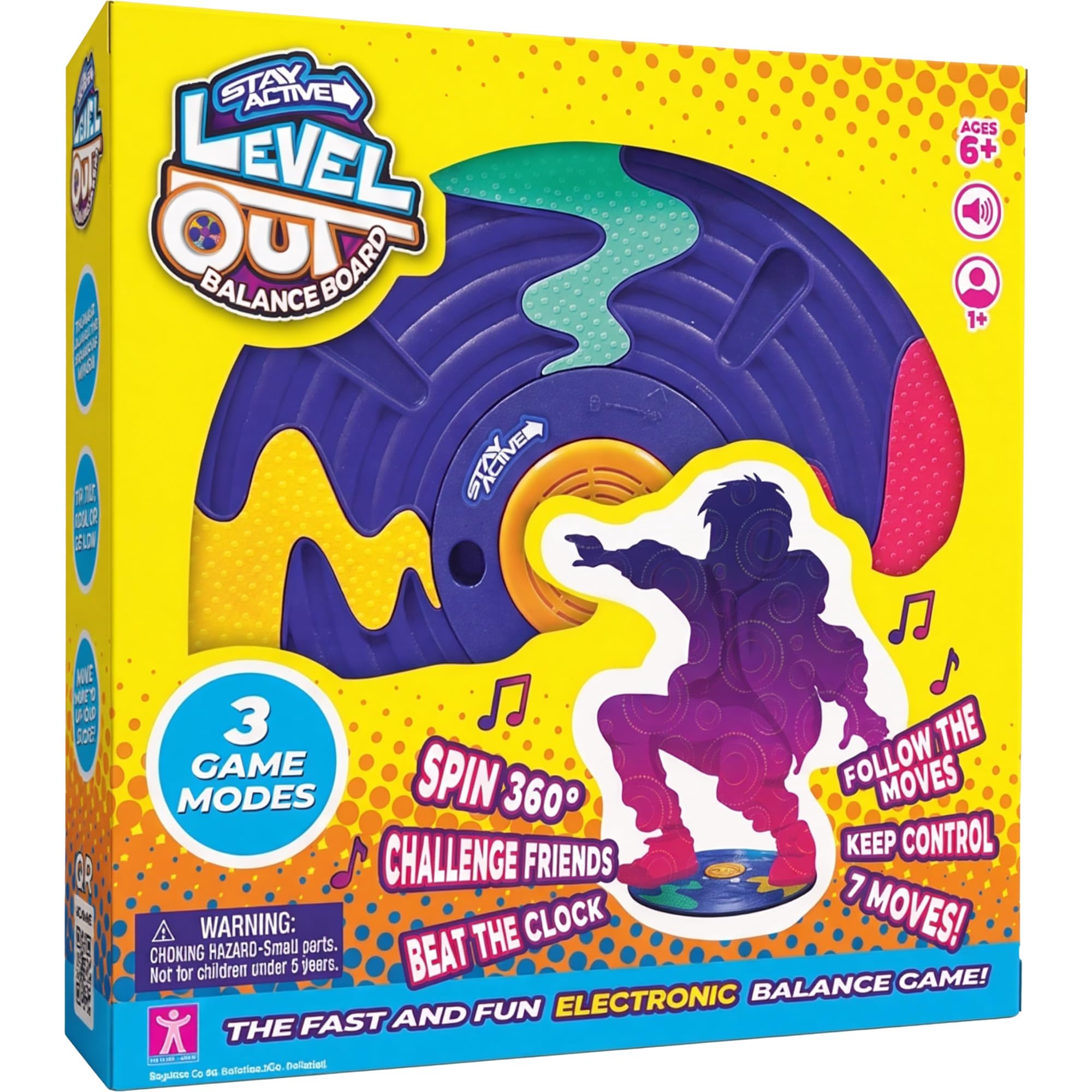 Tabla de equilibrio Stay Active Level Out, gran diversión activa para toda la familia, juego electrónico con sonidos