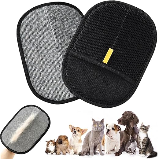 Pet Hair Removal Tool, Electrostatic Pet Hair Remover,Static Removal Gloves for Pet Hair, Dog and Cat Hair Remover Electrostatic Gloves Set for Couch, Clothes, Car, Carpet, Bed, Furniture