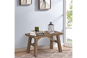 Wnutrees Sawmill Wooden Bench for Entryway