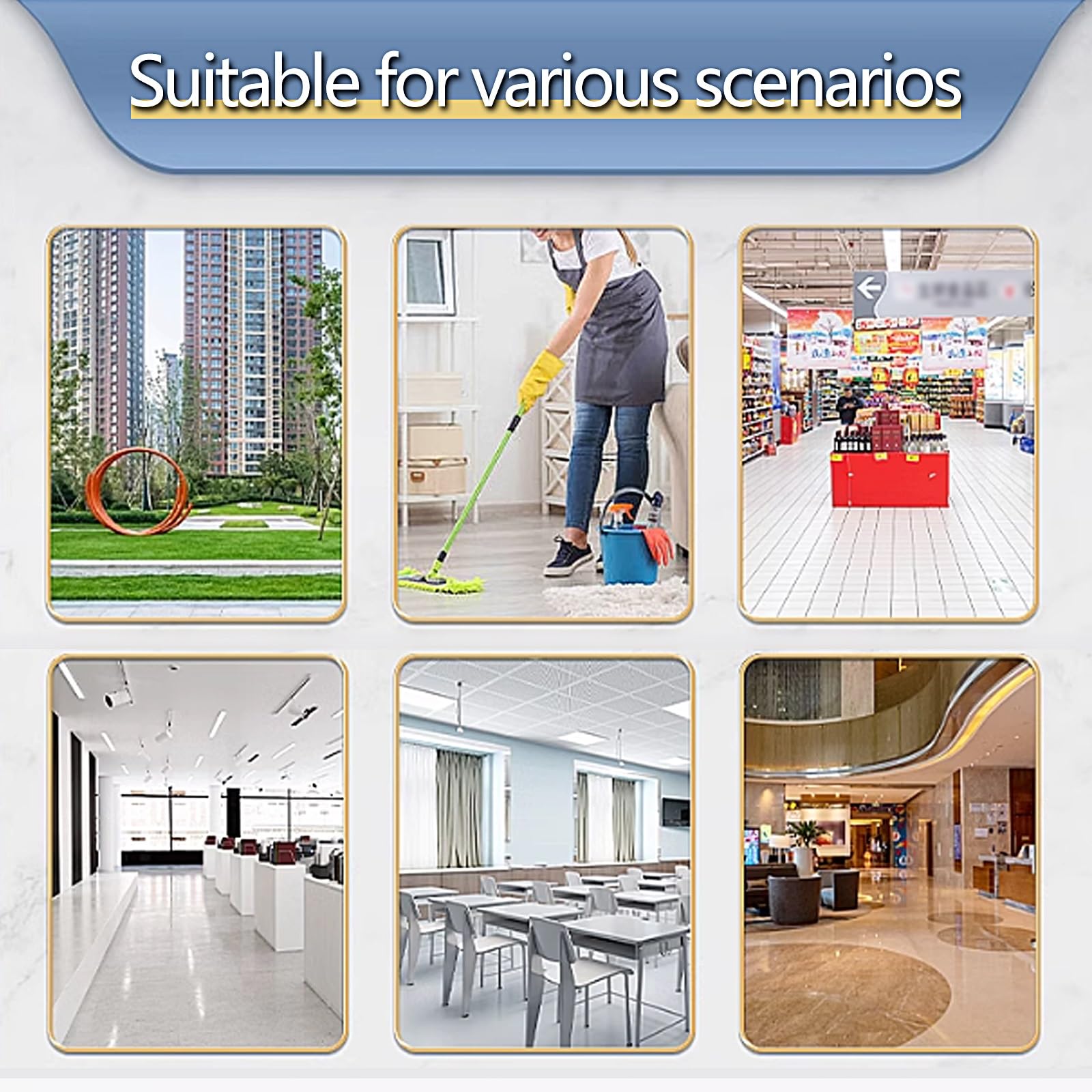 Carrito de limpieza profesional con ruedas de goma silenciosas, cesta multifuncional de 3 capas para ropa sucia zonas residenciales, centros comerciales, escuelas, hoteles, color negro