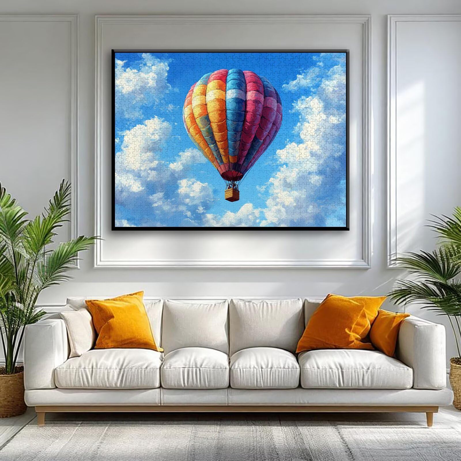Puzzle 3000 Teile Heißluftballon, Puzzle Erwachsene 3000 Teile Landschaft, Klassische Holzpuzzles 122 x 80 cm, Lernspiel Herausforderung Spielzeug, Moderne Zimmer Wanddeko, Geschenk für Frauen R-9