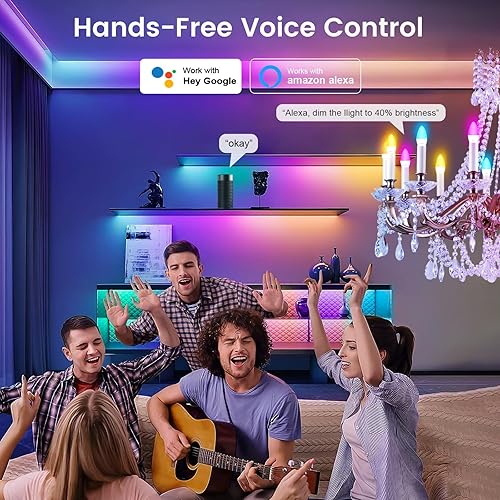 Miniatura 5 de OHLUX Bombillas LED de candelabro inteligente, base E12 de 3.5 W, compatible con Alexa Google Assistant, bombillas que cambian de color con 16