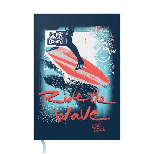 OXFORD SPORTW'R Agenda Scolaire Sept 2021 - Sept 2022 Journalier 352 Pages Format 12x18cm Couverture souple Motif Surf
