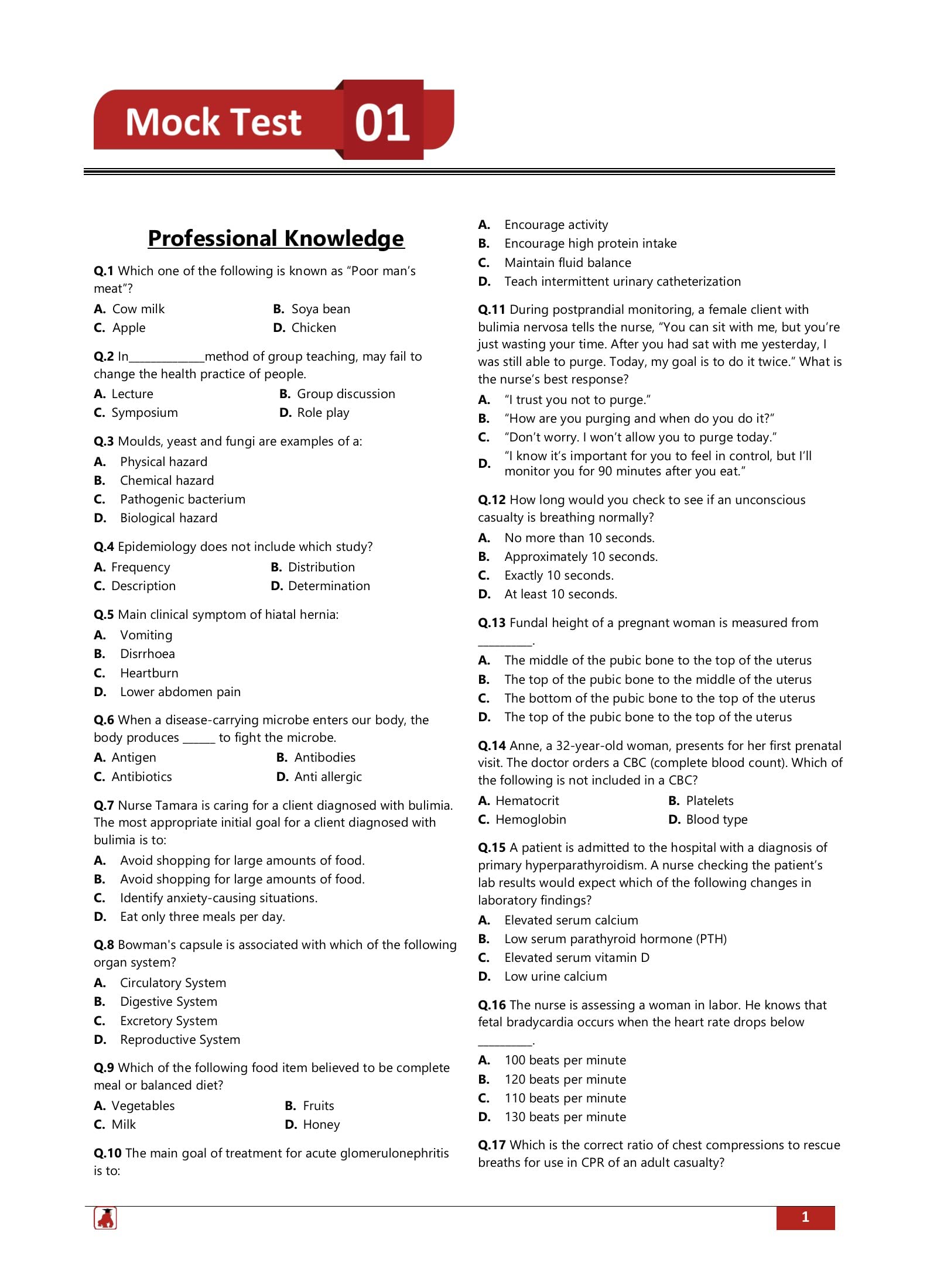 EduGorilla UP NHM CHO : Community Health Officer Book 2024 (English Edition) - 10 Full Length Mock Tests (1000 Solved Questions) with Free Access to Online Tests 1