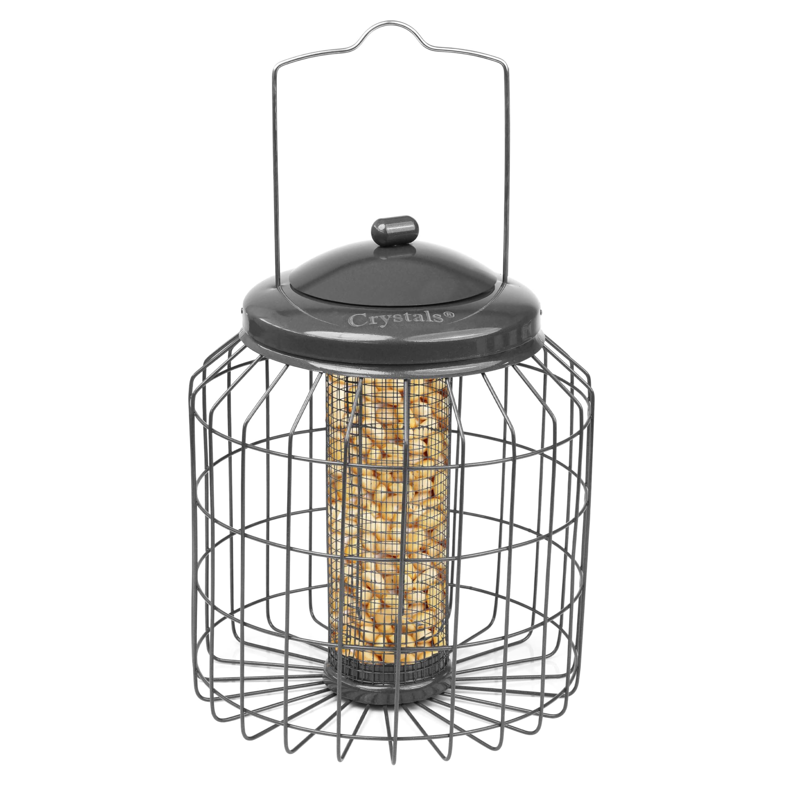 Crystals Squirrel Proof Hanging Bird Feeder for Small Birds – Heavy Duty Garden Peanut & Fat Ball Feeders – Wild Bird Feeders (Peanut Feeder)
