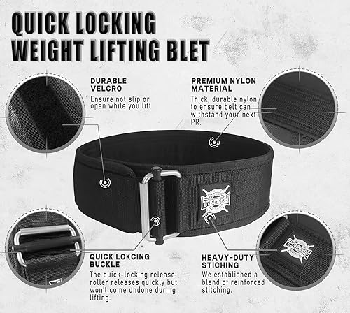 Miniatura 9 de Cinturón de levantamiento de pesas, cinturón de levantamiento de pesas, cinturón de levantamiento de pesas de 7 pulgadas, soporte de espalda para