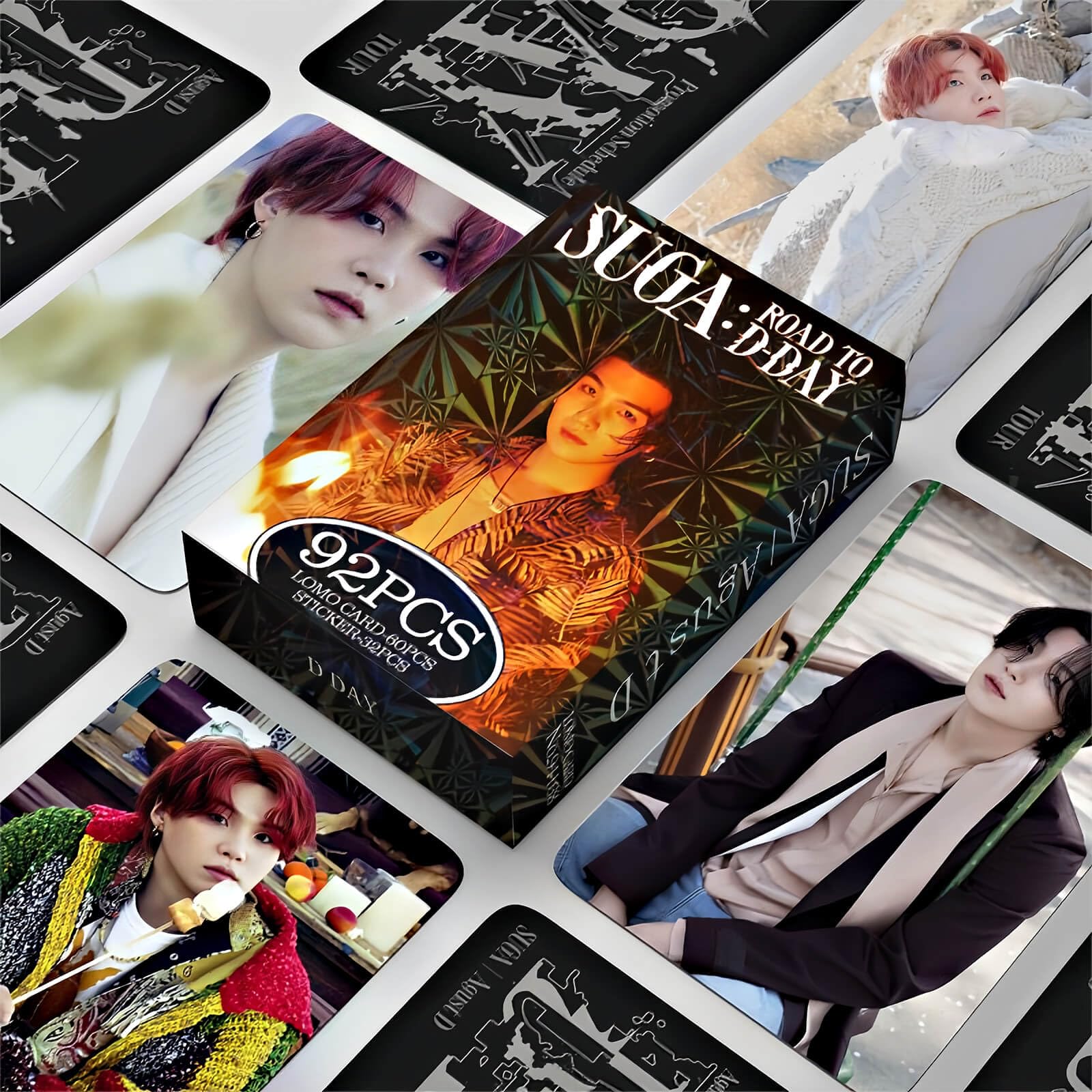 Amazon.com: PYAJUU KPOP SUGA D-DAY Album Photocards 92PCS Agust D