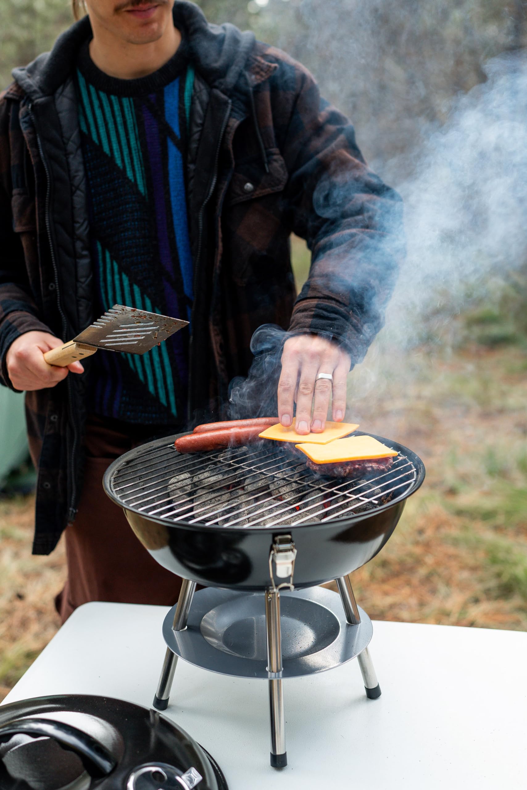Stansport 037 Parrilla de carbón portátil - Negro