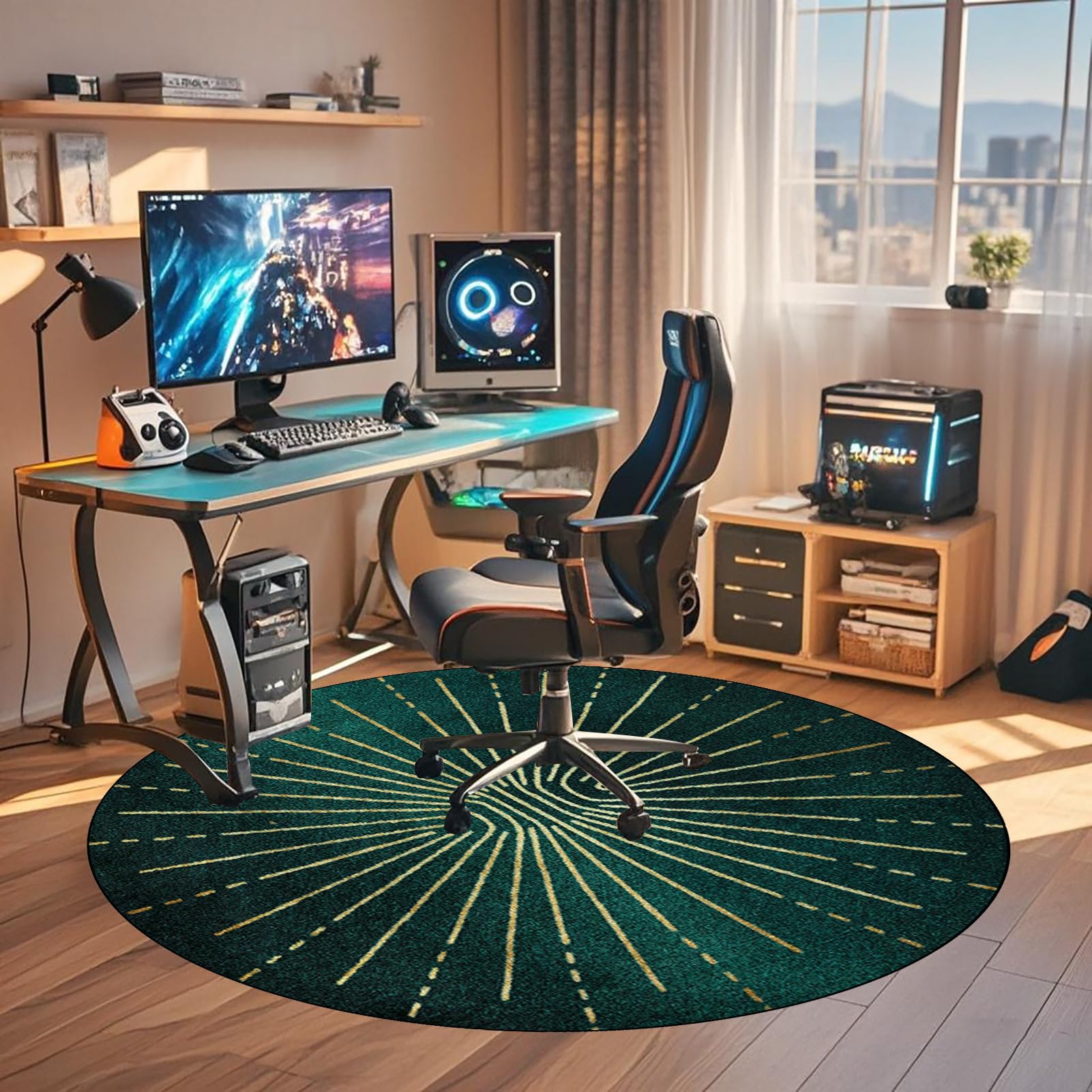 Bodenschutzmatte Bürostuhlunterlage Gaming Teppich unterlage schreibtischstuhl Schutzmatte für Teppichböden Bürostuhl Matte für Stühle Parkett Hartböden Fliesen 120 cm