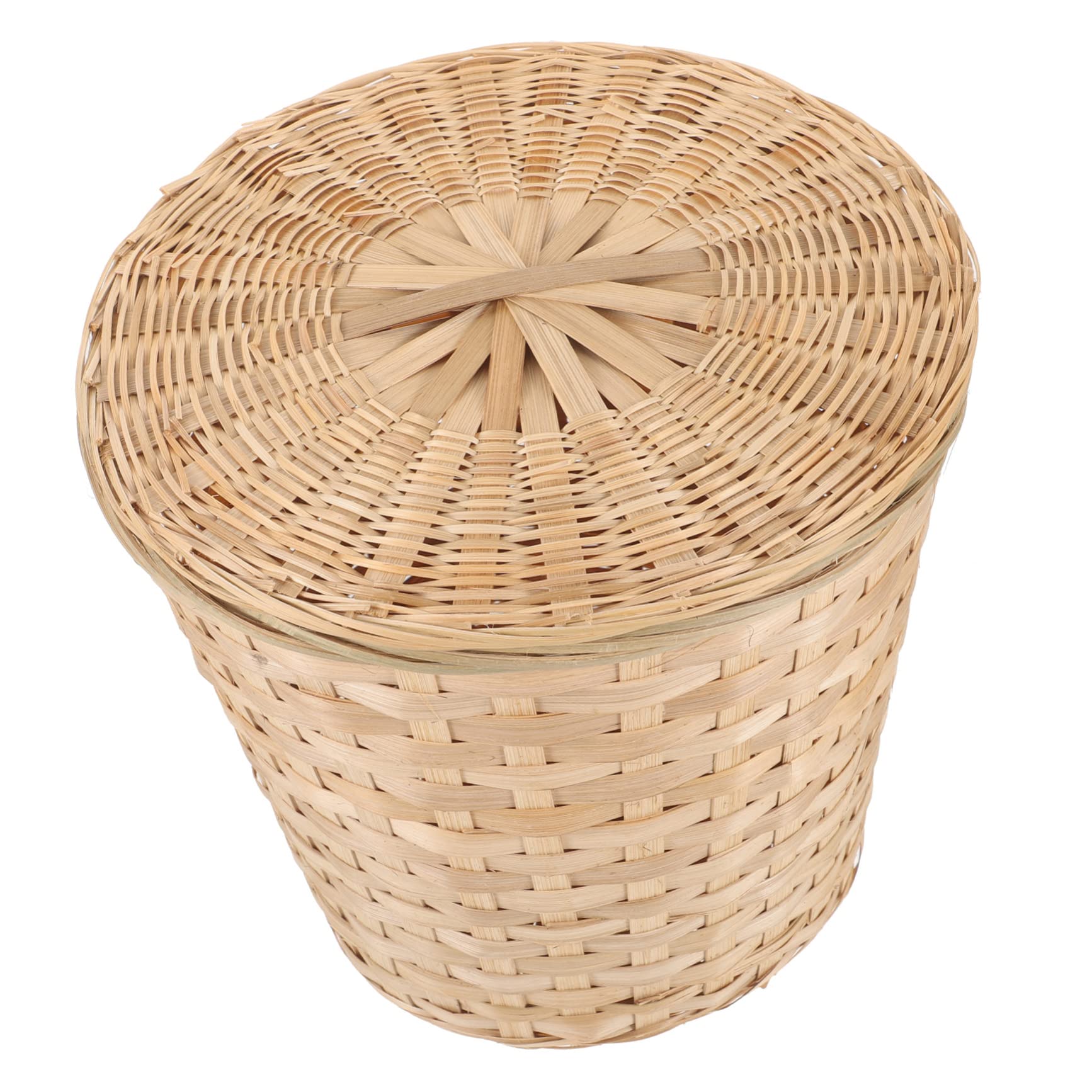 Amazon.co.jp: BESTonZON 竹製収納バスケット 蓋付き 中型 家用多機能