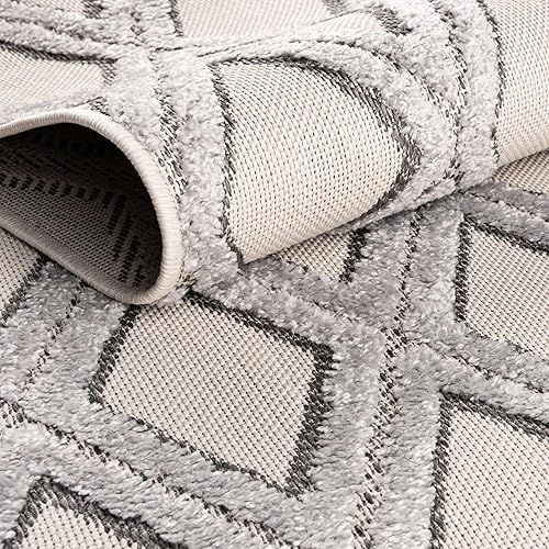 Miniatura 6 de Unique Loom Colección Arlo - Alfombra Derek (redonda de 5 pies 3 pulgadas x 5 pies 3 pulgadas, beige arenosobeige)