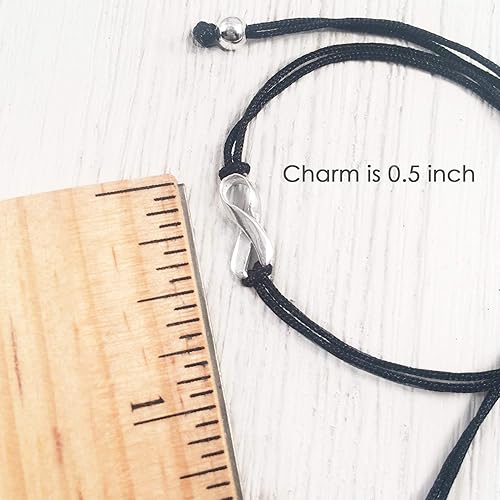 Miniatura 5 de Pulsera de apoyo para mujer de la amistad verde lima, conciencia del linfoma de septiembre, pequeño encanto en forma de cinta de plata esterlina.