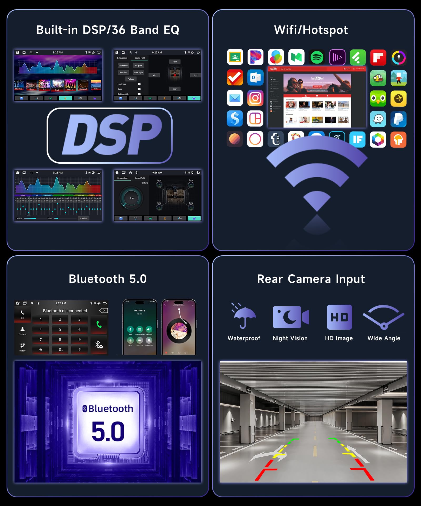 Podofo10 Autoradio 2 Din 9 Pollici Per Citroen Nemo/Peugeot Bipper/Fiat Fiorino Qubo 2008-2017 - Android 13, 8 Core, 4+64GB, Carplay, DAB+, Navigazione GPS, Telo Posteriore AHD Inclusa