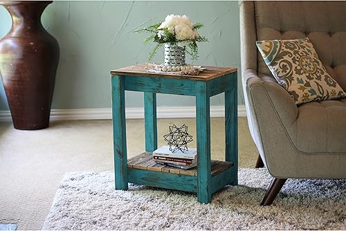 Miniatura 5 de Doug and Cristy Designs Mesa auxiliar combinada turquesa