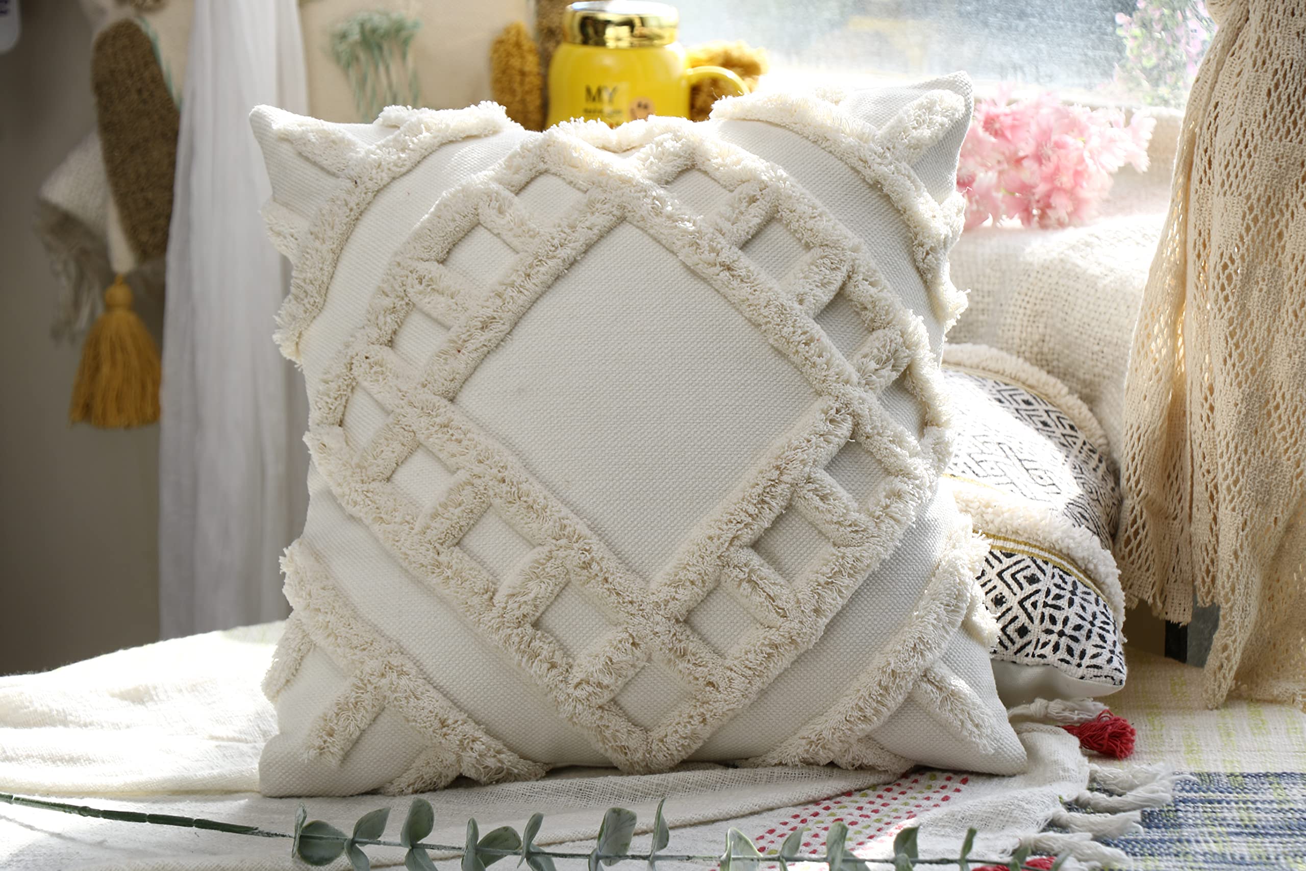 See full amazon price history chart for IMPEXART Plush Short Wool Throw Pillow Covers 16"x16" Inches Decorative Fluffy Farmhouse Cotton Couch Pillow Case Faux Wool Square Boho Cushion Pillowcase Pack of 1, White IMPEXART Plush Short Wool Throw Pillow Covers 16"x16" Inches Decorative Fluffy Farmhouse Cotton Couch Pillow Case Faux Wool Square Boho Cushion Pillowcase Pack of 1, White (B09WVNS718) Amazon Price History, Amazon Price Tracker