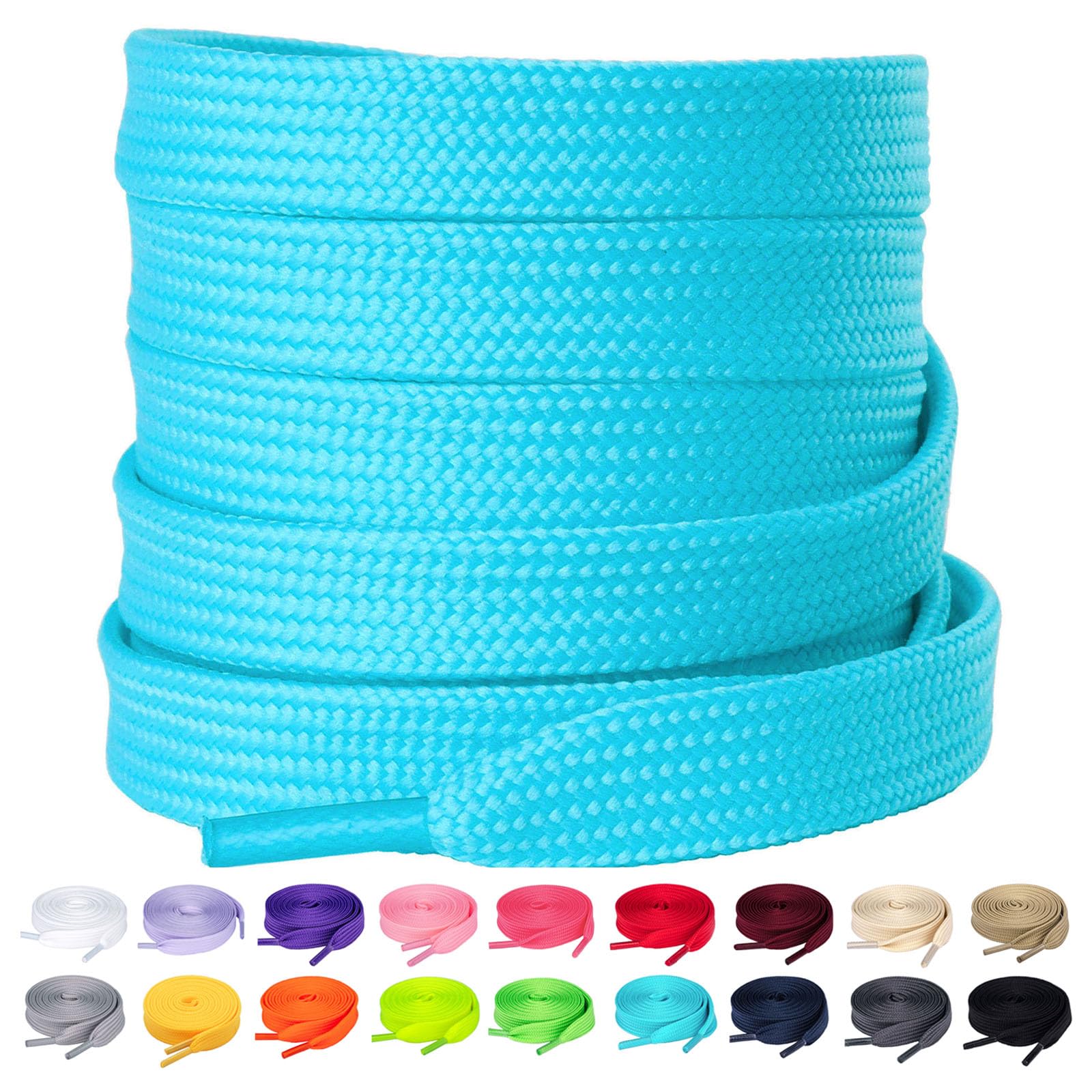 Olukssck - 2 Pares de Cordones Planos, Cordones duraderos de Repuesto de 10 mm de Calidad para Zapatos de Deporte, Zapatos de Ciudad — view 20