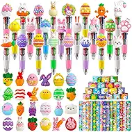 72 PCS Easter Classroom Gift Set with 24 Multi-Color Cute Pens and Mochi Squishy,Bulk Easter Day Gifts for Classroom Prizes Goodie Bag Stuffers Party Favors Supplies.