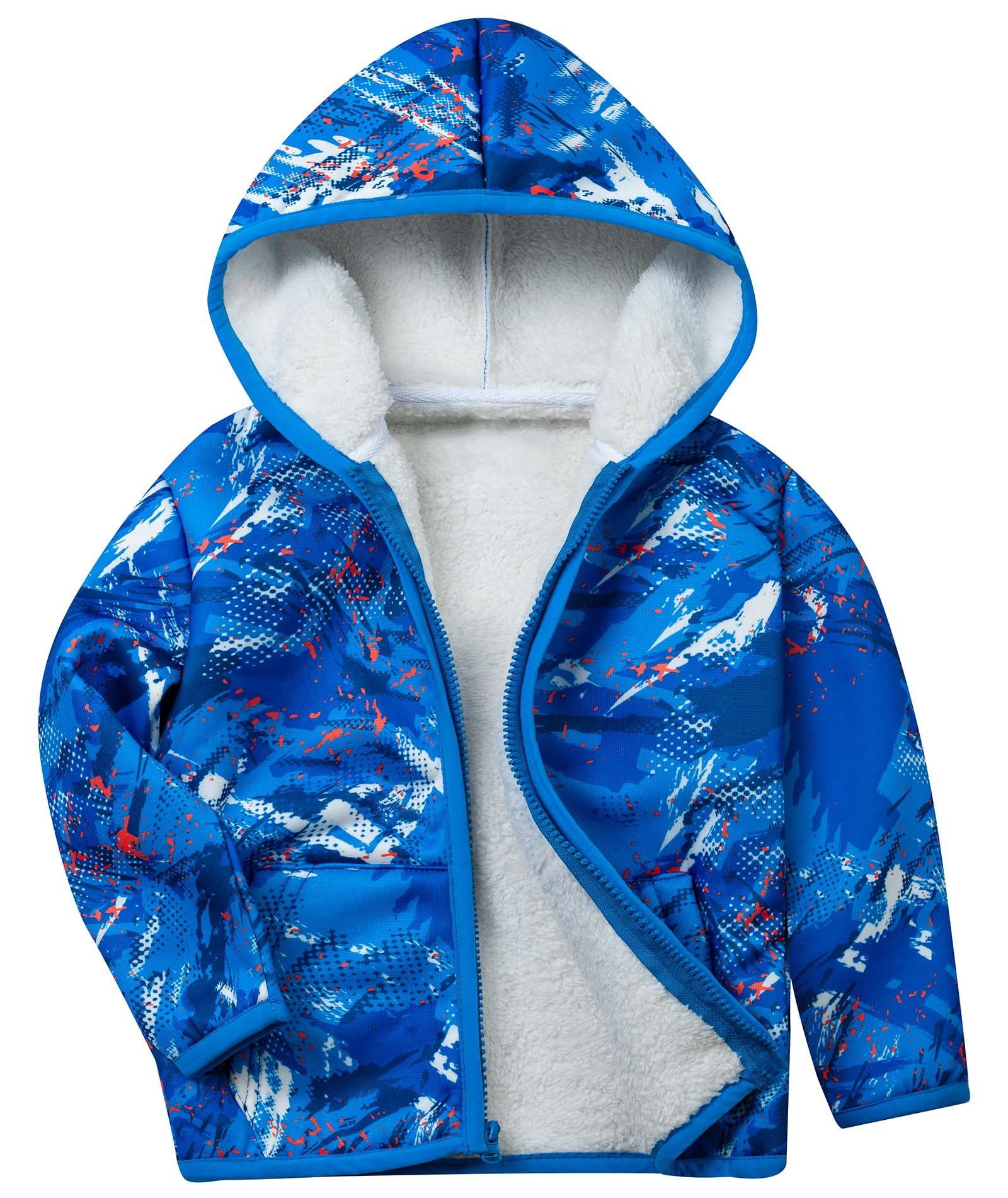 V VALANCH Boys Girls Fleece Jacket Toddler Zip Up Warm Hoodie 1-6 Years