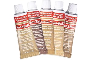 AMACO Rub N Buff Metallic Finish Wax Kit: Versatile Gilding for Restoration and Refinishing