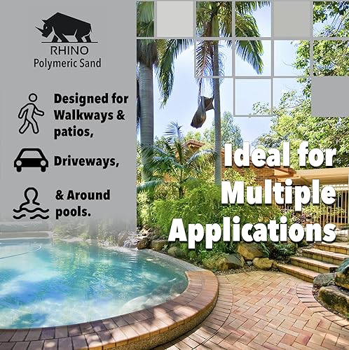 Miniatura 5 de Rhino - Arena polimérica Power Bond Plus para adoquines y junturas de piedra hasta un máximo de 2 pulgadas (20 libras, beige)