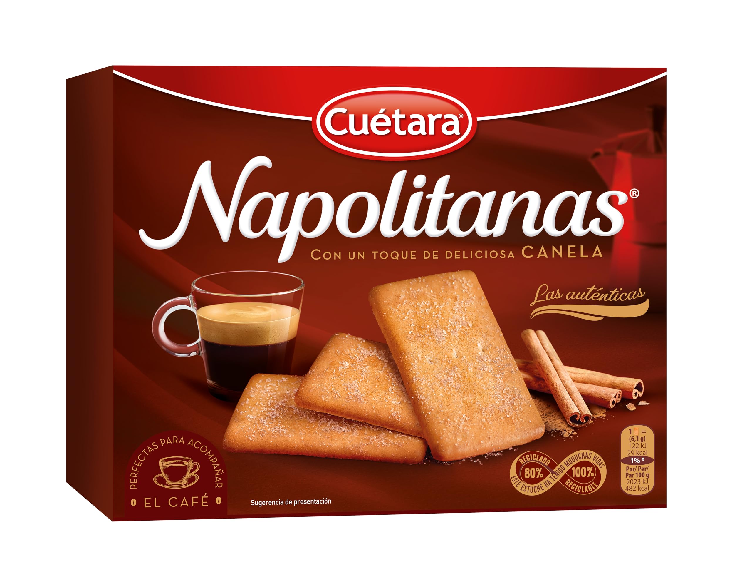 Cuétara Napolitanas Caja De Galletas - Paquete de 2 x 213gr - Total: 426 gr