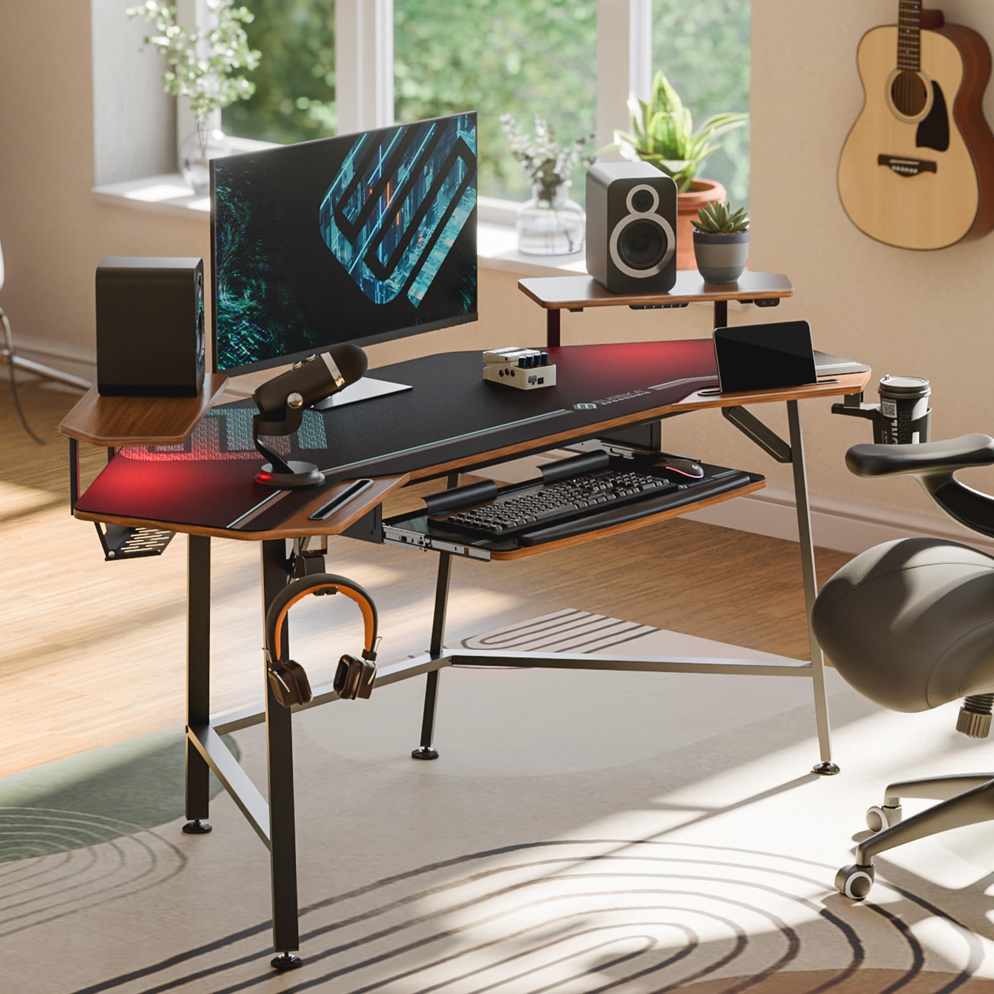 Eureka Ergonomic 72 Inch Gaming Desk W Keyboard Tray - Dettaglio