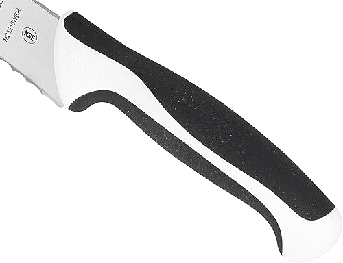 Miniatura 3 de Mercer Culinary - M23210WBH Mercer Culinary Millennia - Cuchillo para pan con borde ondulado de 10 pulgadas de ancho, color blanco
