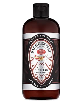 Packers Pine Tar Body Wash | Soothing Mens Shower Gel For Psoriasis Relief | Made With Natural Pine Tar and Pine Oils | Paraben & Sulfate-Free, 16 fl oz