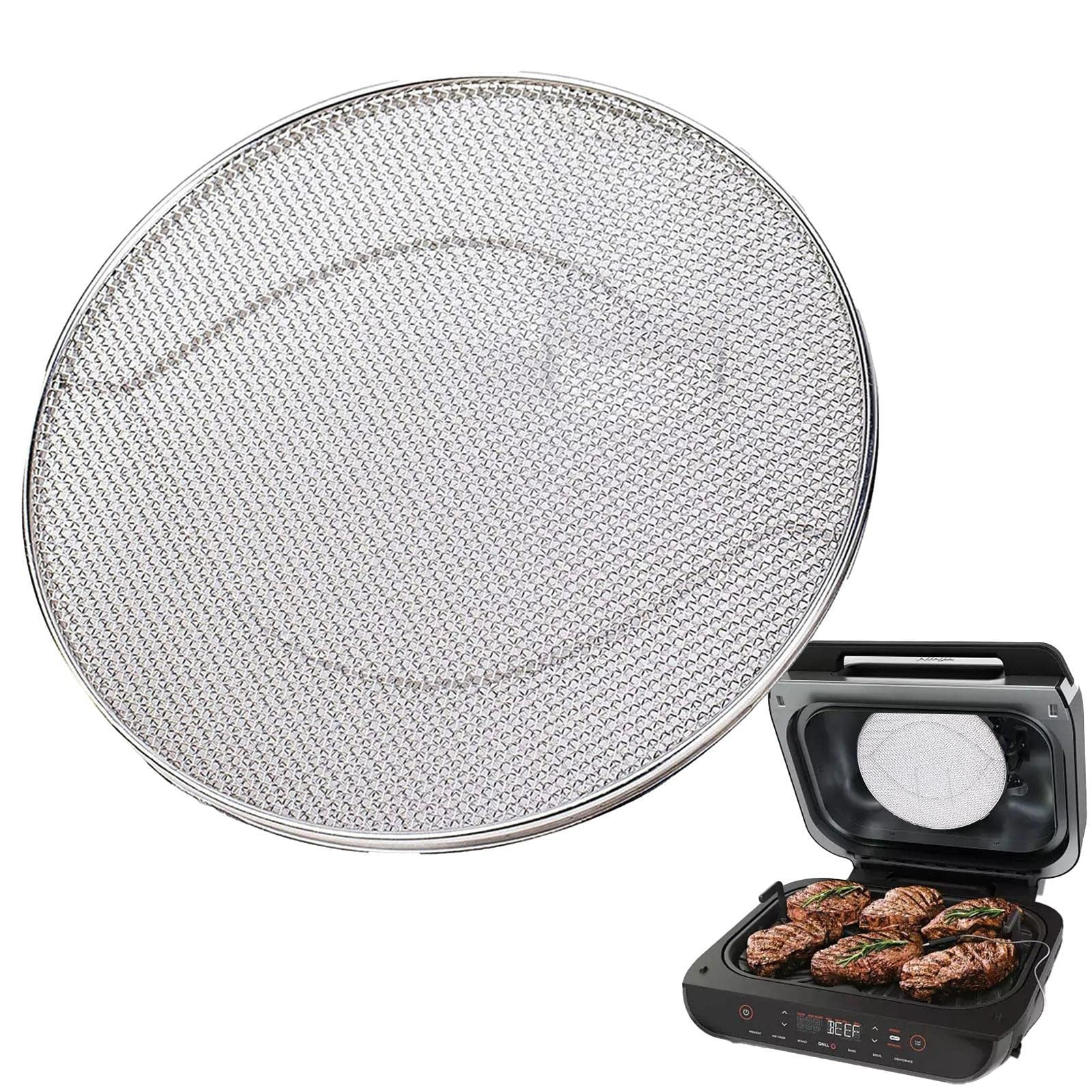 Dous Stainless Steel Splash Guard, Stainless Steel Splatter Shield For Ninja FG551 F oodi, Air Fryer Accessories, F oodi Smart XL Accessories, Grease Splash Guard Covers Oil Splashes