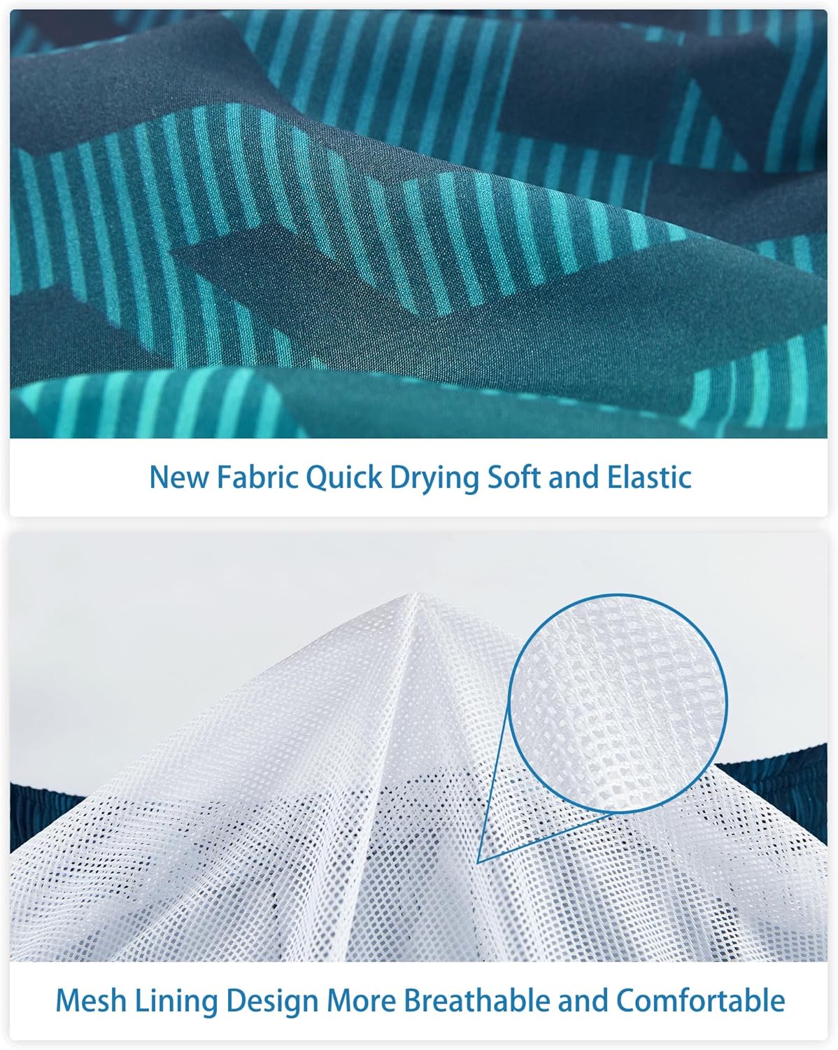 BOJIN Mens Swim Trunks 9" Quick Dry Stretch Swim Shorts Mesh Lining Bathing Suits Swimwear Beach Shorts with Pockets - Image 5