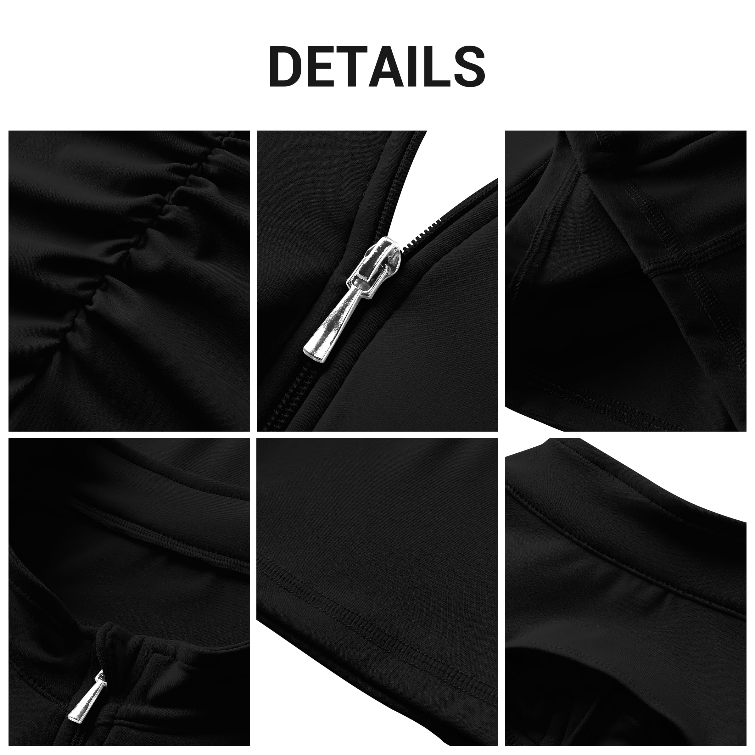 STARBILD Mujer Mono Corto Deportivo con Cremallera Mangas Cortas, Gym Jumpsuits Short Zipper Push Up, V Back Scrunch Butt Una Pieza para Pilates Yoga Fitness Gimnasio