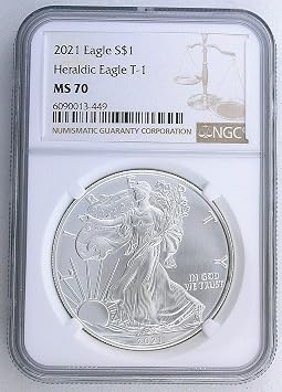 2021 American Silver Eagle - NGC MS70 Heraldic Eagle