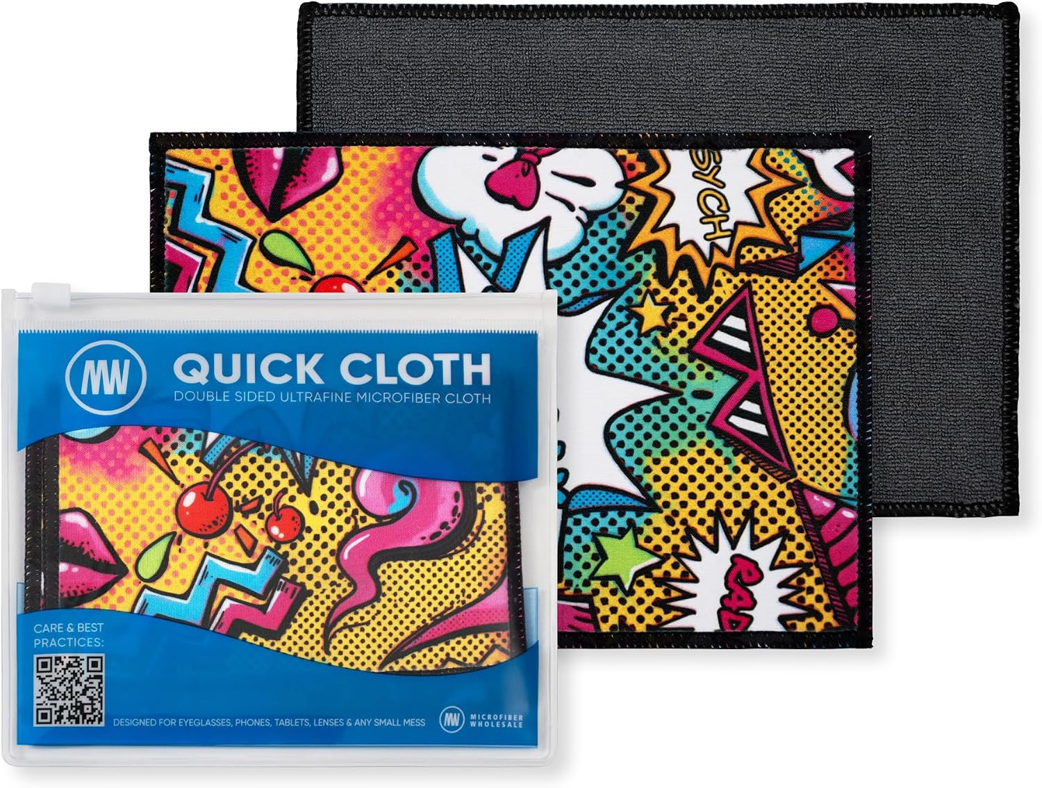 Microfiber Wholesale Quick Cloth Glasses Cleaning Cloths – 5x7 Popart
