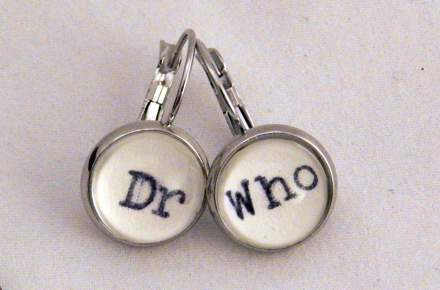 Silver Doctor Who earrings