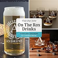 Vista 8 de Vasos de cerveza con monograma para hombres (A-Z) 16 oz - Regalos de cerveza para hombres hermano hijo papá vecino - Regalos únicos para él - Regalo