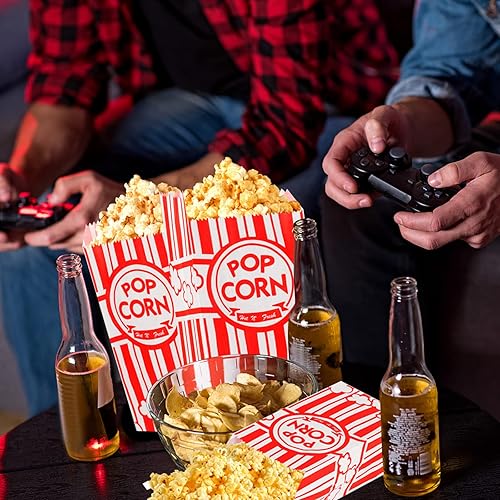Miniatura 4 de 300 bolsas de palomitas de maíz, bolsas de papel de noche de película de 1 onza, porciones individuales a granel para máquinas de palomitas de maíz,
