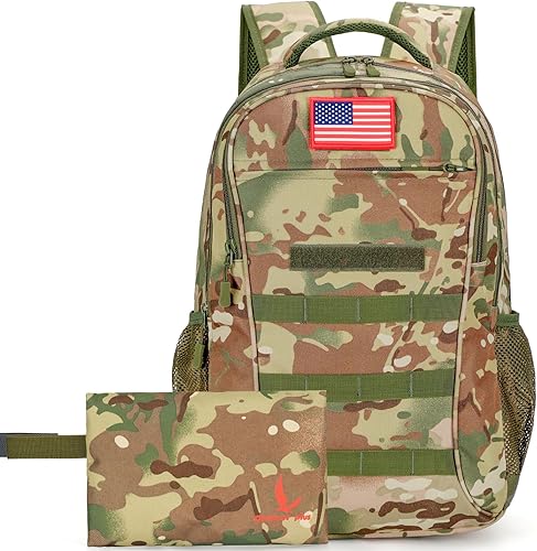 Miniatura 9 de outdoor plus Camo Backpack for School,30L40L Military Boys Backpack for Elementary Middle School, Army Day Pack for Outdoor