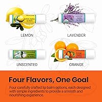 Vista 8 de Paquete de 2 bálsamos labiales orgánicos de naranja con más del 70% de aceite de jojoba. 100% natural con cera de abejas. Hidratante naturalmente.