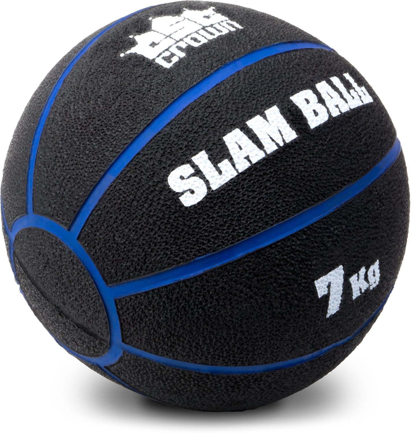 Crown Sporting Goods Slam Ball, Weighted Textured Rubber Ball – Strength & Conditioning Training Exercise Equipment for Gym, Home, & Fitness Workouts 7kg (15.4lbs) : Sports & Outdoors
