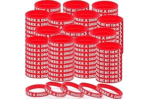 Red Ribbon Awareness Silicone Wristband - Shining Support Against Substance Abuse