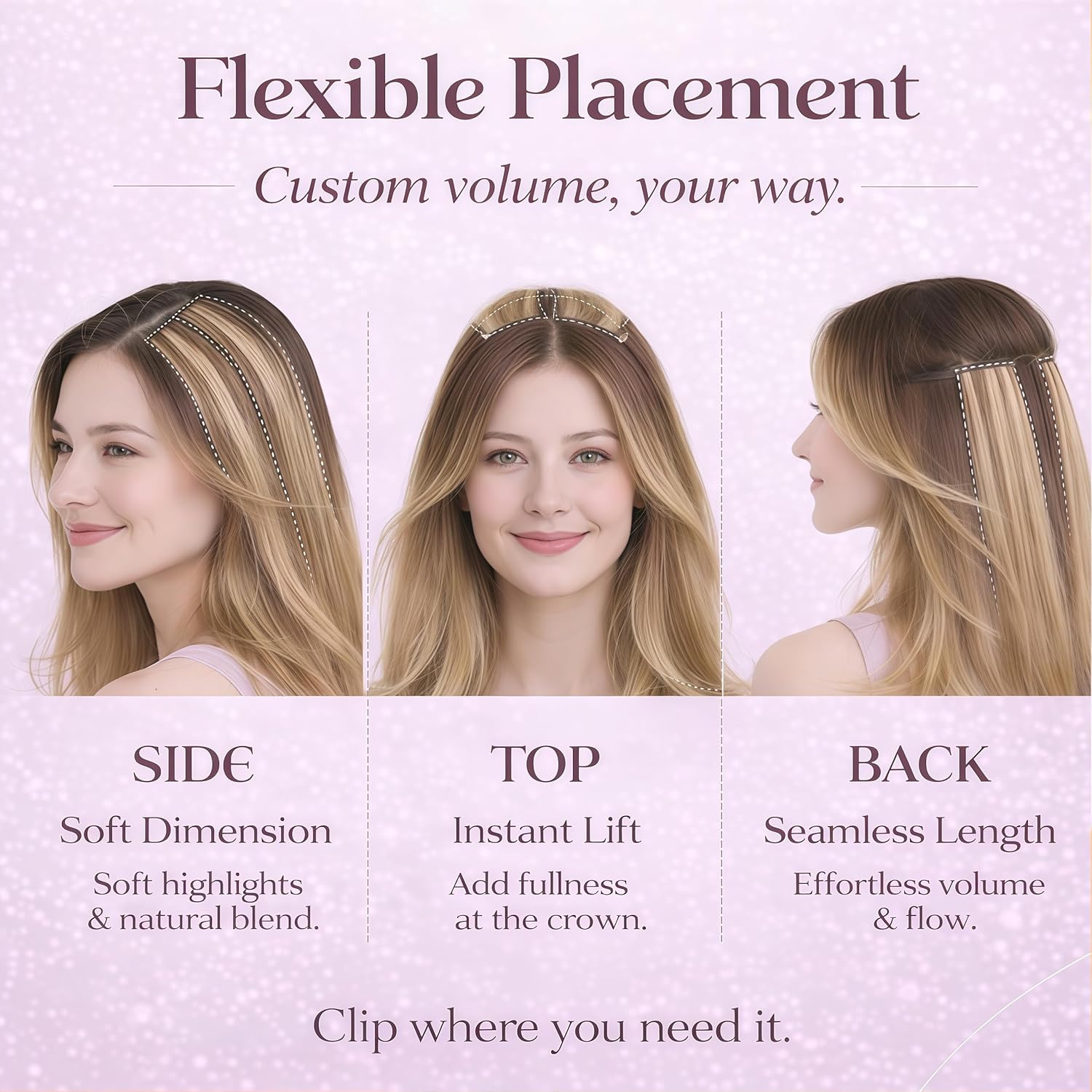 Clip in Hair Extensions Real Human Hair, 10 Inch Short Invisible Remy Human hair Clip in Extensions for Women Seamless Straight 6 Pcs Per Set with Double Weft (2P6, 10 Inch)