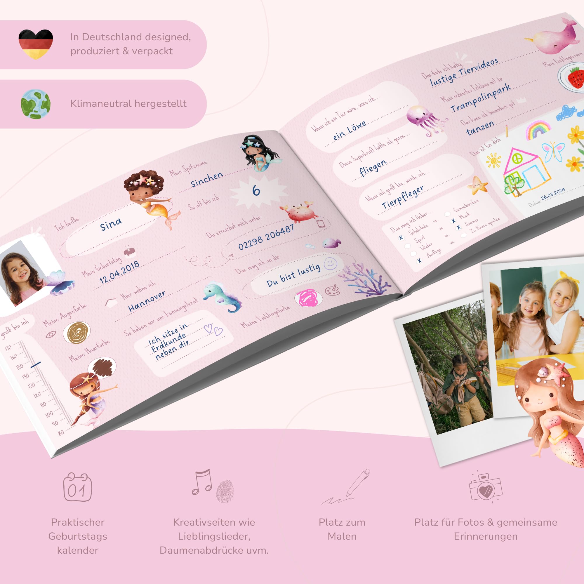 Libro Degli Amici Per Bambini - Album Ricordi Asilo E Scuola - Foto 3