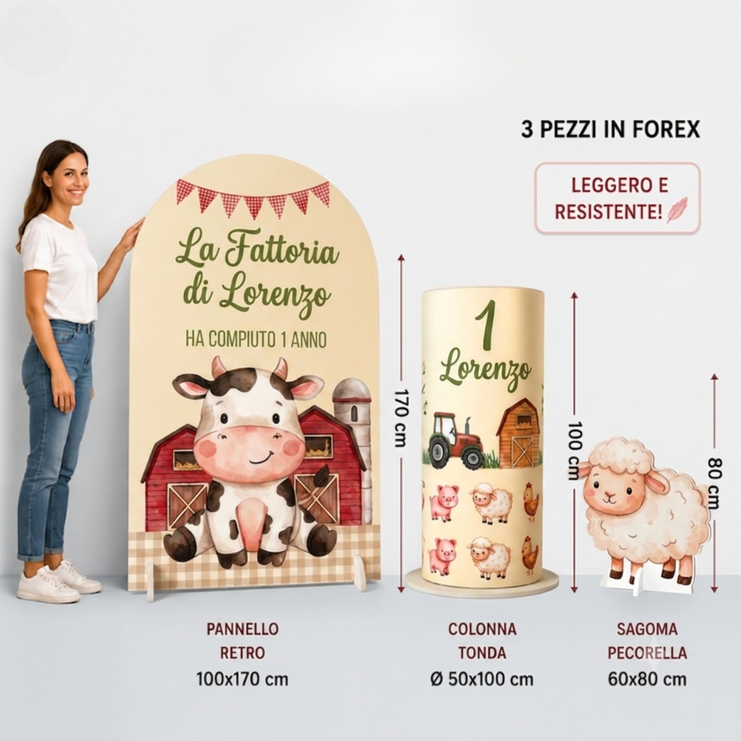 Espositore Dinosauri Compleanno Personalizzabile con Nome ed Età - Set 3 Pezzi - Pannello ad Arco, Torta Scenografica e Statuina - Addobbo Festa Bambini - 90x170cm | Con Nome e Età, Tema Castello, Per Bambine, Set Decorazioni Festa, Personaggi Fatati