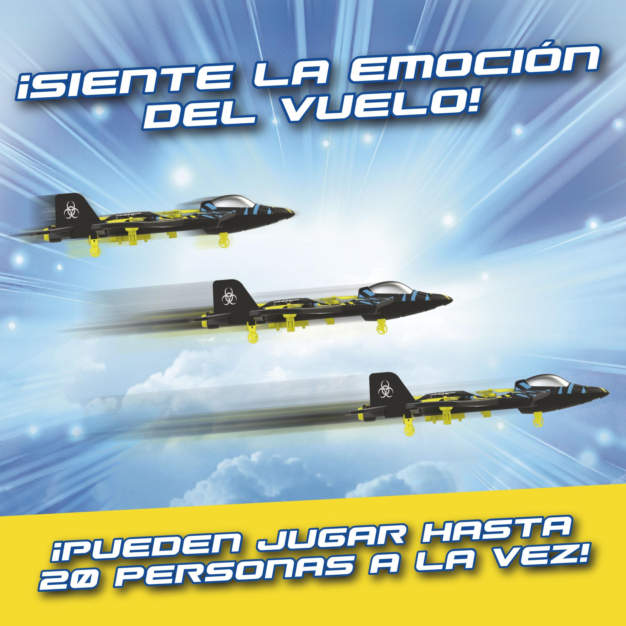 Bizak Jet Xtreme Harrier Aereo RC 4 Canali, Acrobazie e Decollo Automatico, Stabile e Preciso, Luci LED, +8 anni, (65430001)