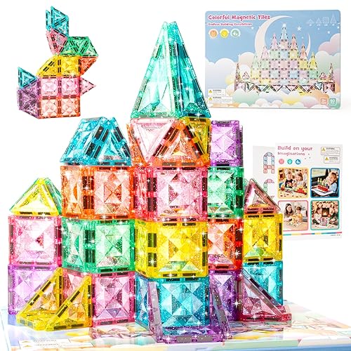 Diamond Magnetic Tiles STEM Magnetic Blocks Building Toys Preschool Montessori