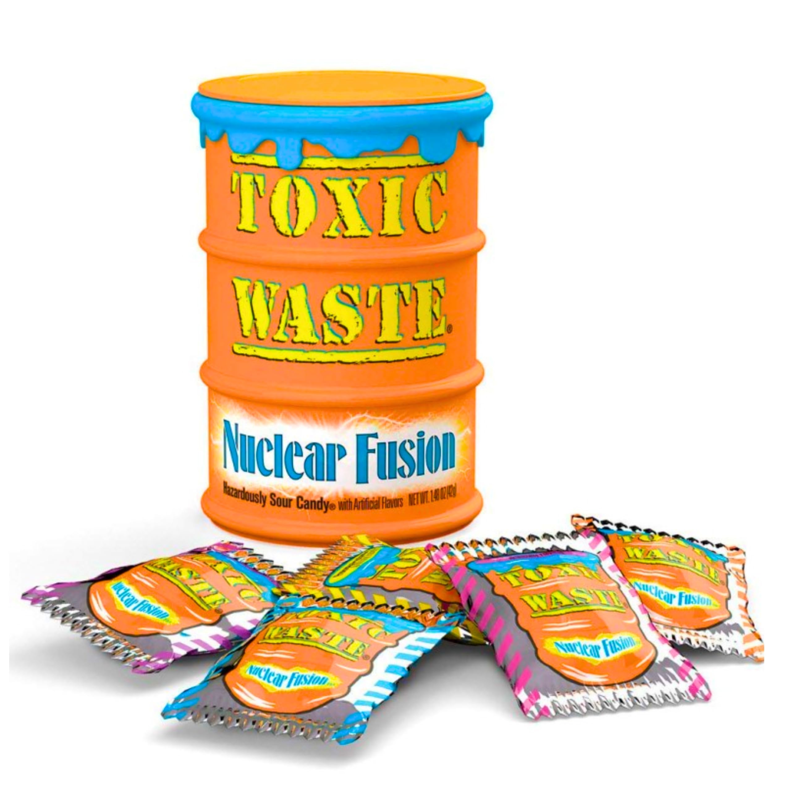 Toxic Waste Nuclear Fusion - Caramelos Super Acidos, varios sabores - 2 x 42g - Pack Laborawi