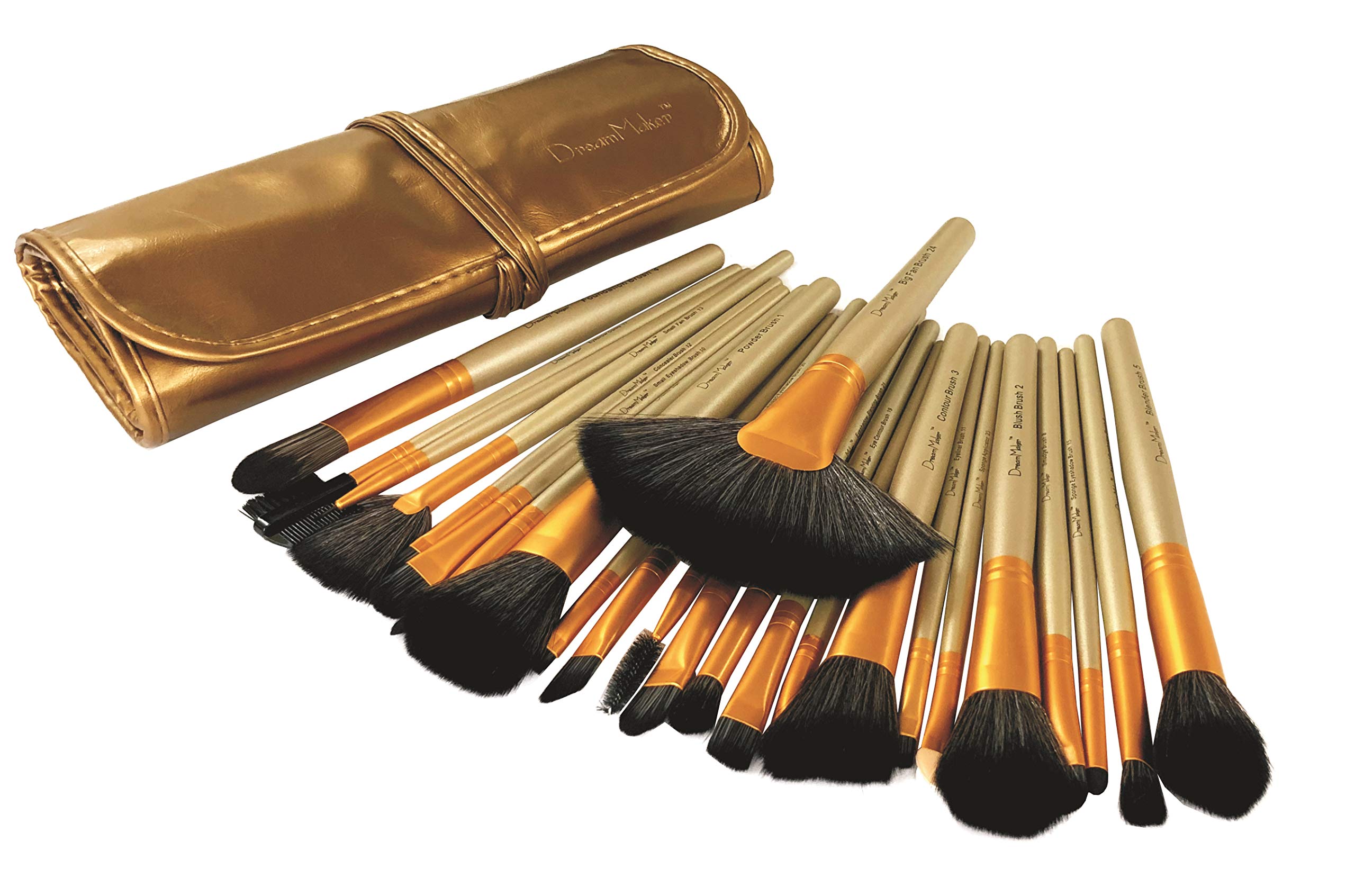 Urban BeautyDream Maker 24 Piece Makeup Brush Set, Beige