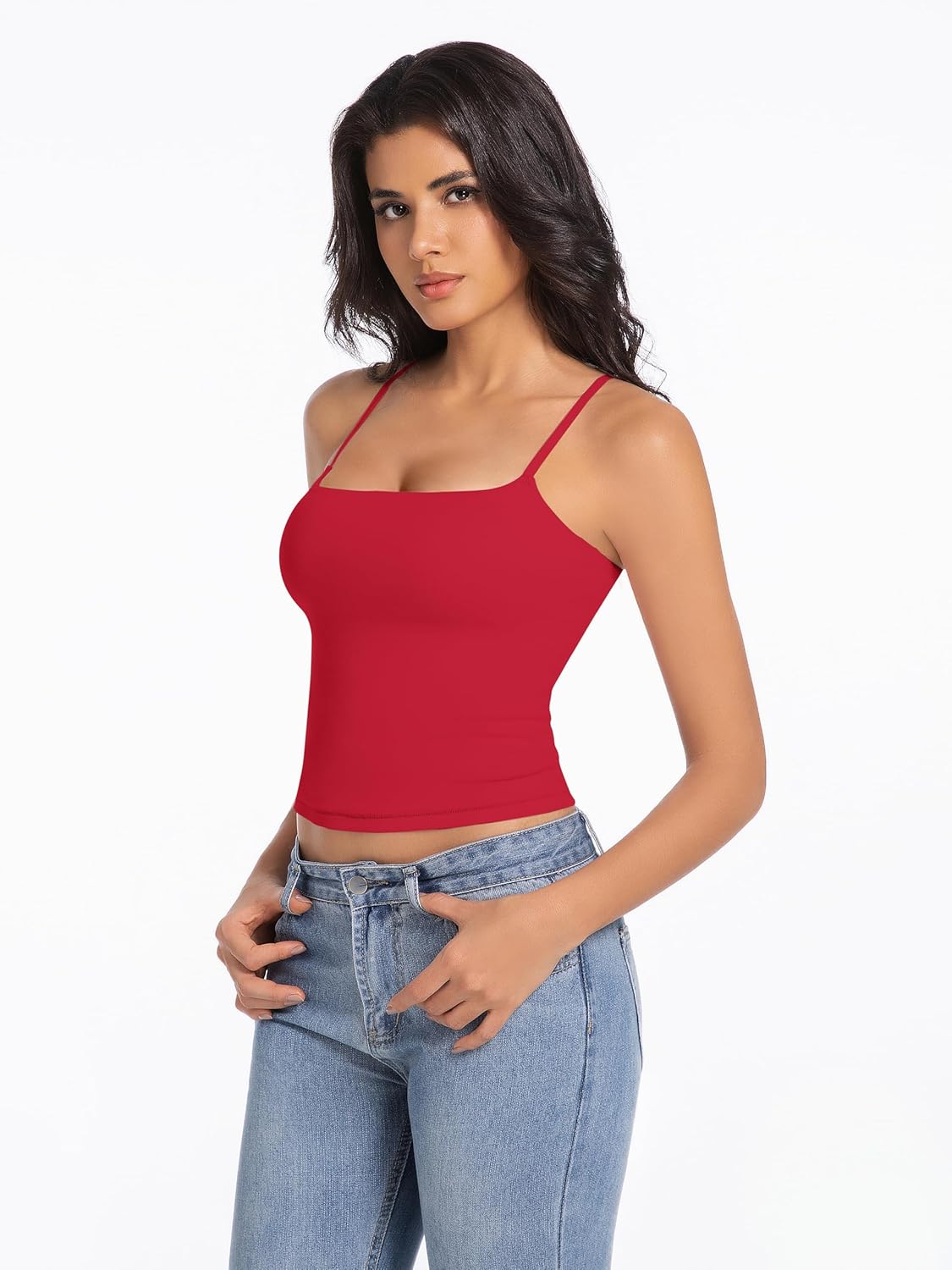 Women's Sleeveless Adjustable Spaghetti Strap Tank Top - Image 2